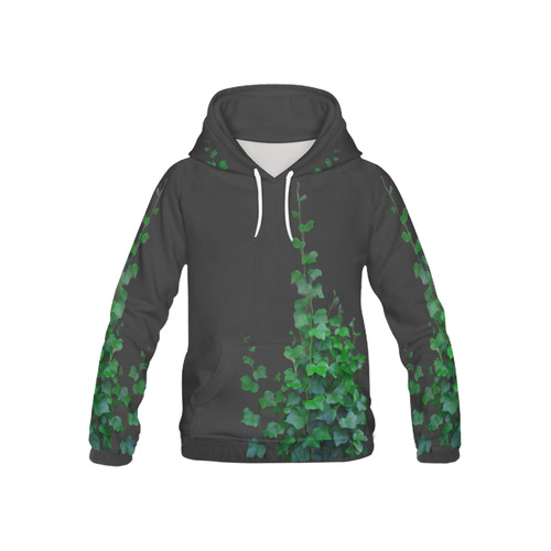 Watercolor Ivy - Vines, plant watercolor All Over Print Hoodie for Kid (USA Size) (Model H13)