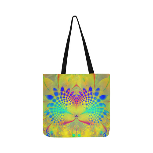 Summers Tropical Awakening Fractal Abstract Reusable Shopping Bag Model 1660 (Two sides)