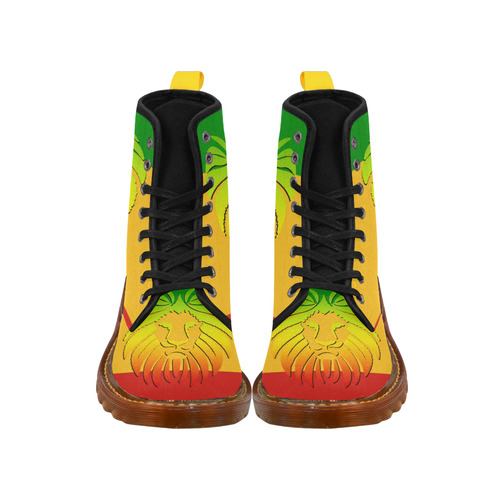 Rastafari Lion Flag green yellow red Martin Boots For Men Model 1203H