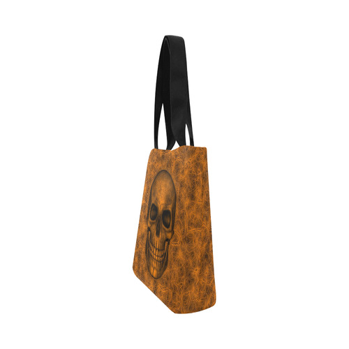 Smiling Skull on Fibers A by JamColors Canvas Tote Bag (Model 1657)