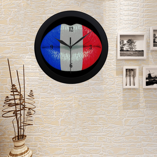French smooch Circular Plastic Wall clock