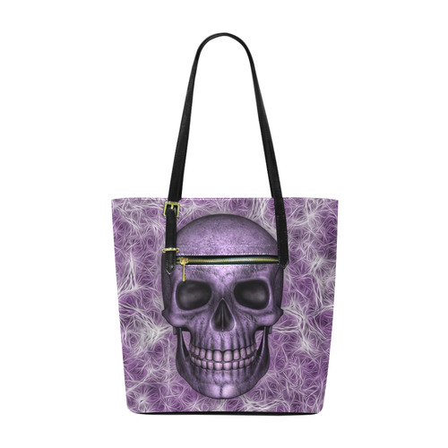 Smiling Skull on Fibers F by JamColors Euramerican Tote Bag/Small (Model 1655)