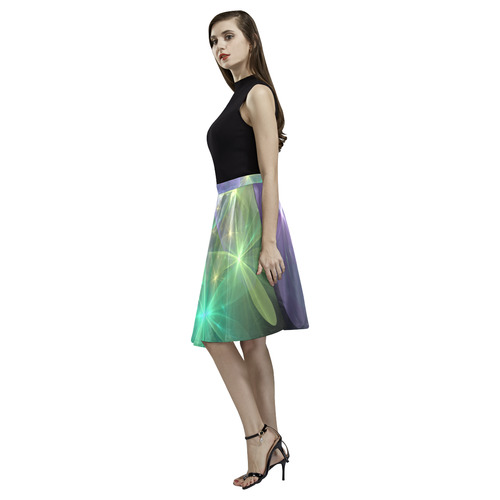 Ethereal Flowers Melete Pleated Midi Skirt (Model D15)