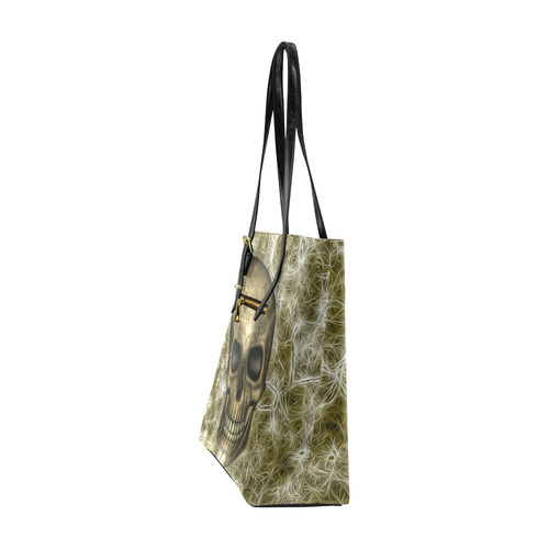 Smiling Skull on Fibers E by JamColors Euramerican Tote Bag/Small (Model 1655)