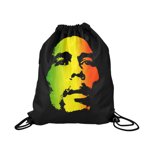 King Of Reggae Bob Marley Large Drawstring Bag Model 1604 (Twin Sides)  16.5"(W) * 19.3"(H)