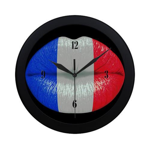 French smooch Circular Plastic Wall clock