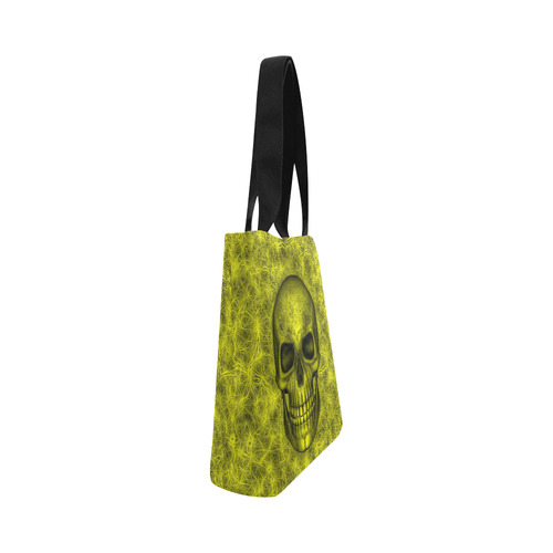 Smiling Skull on Fibers C by JamColors Canvas Tote Bag (Model 1657)