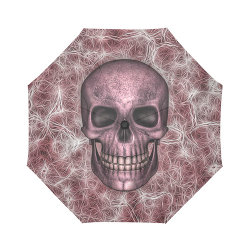 Smiling Skull on Fibers H by JamColors Auto-Foldable Umbrella (Model U04)