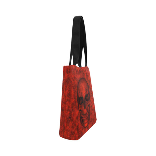 Smiling Skull on Fibers B by JamColors Canvas Tote Bag (Model 1657)