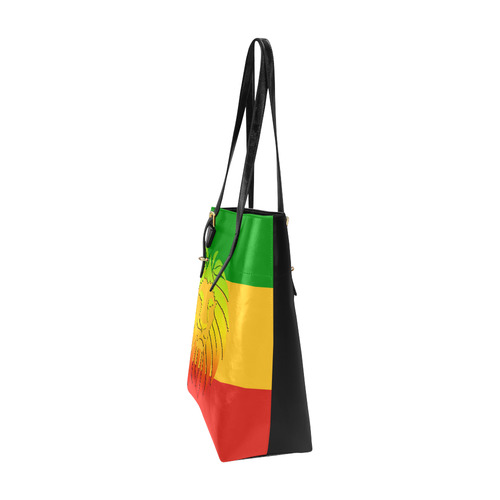 Rastafari Lion Flag green yellow red Euramerican Tote Bag/Small (Model 1655)