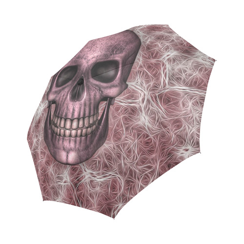 Smiling Skull on Fibers H by JamColors Auto-Foldable Umbrella (Model U04)