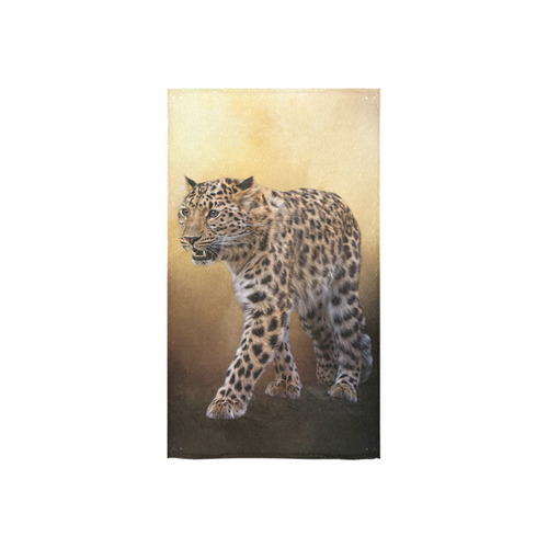 A magnificent painted Amur leopard Custom Towel 16"x28"