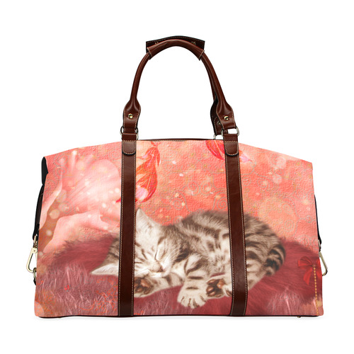 Sweet little sleeping kitten Classic Travel Bag (Model 1643) Remake
