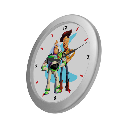 Buzz and Woody Silver Color Wall Clock