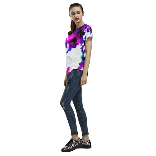 watercolor 22 All Over Print T-Shirt for Women (USA Size) (Model T40)