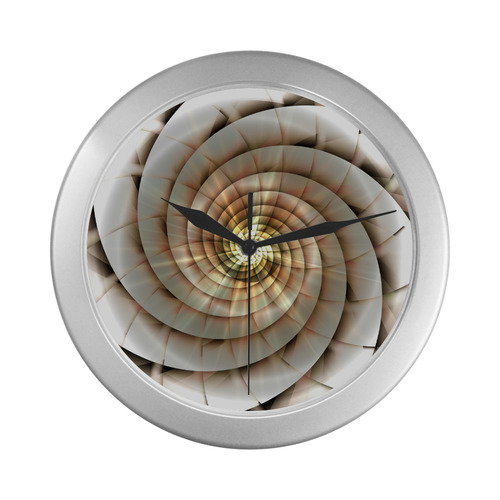 Spiral Eye 3D - Jera Nour Silver Color Wall Clock