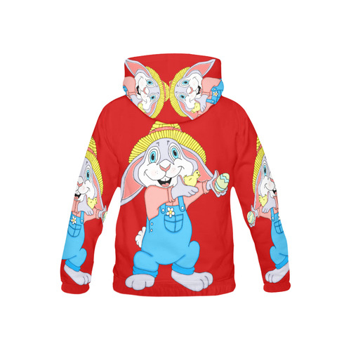 Easter Bunny Boy Red All Over Print Hoodie for Kid (USA Size) (Model H13)