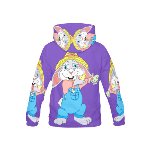 Easter Bunny Boy Purple All Over Print Hoodie for Kid (USA Size) (Model H13)
