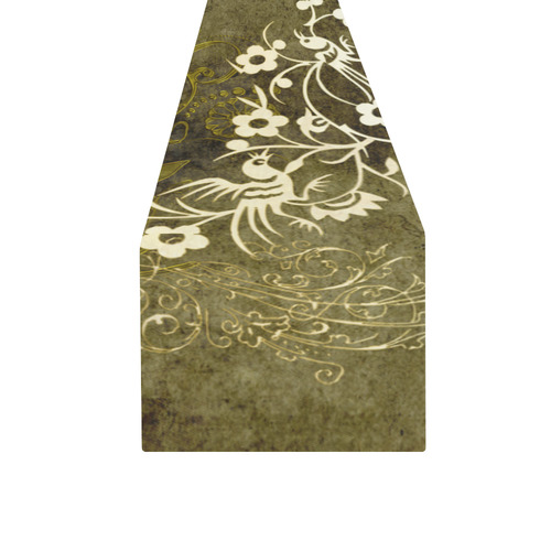 Fantasy birds with leaves Table Runner 16x72 inch
