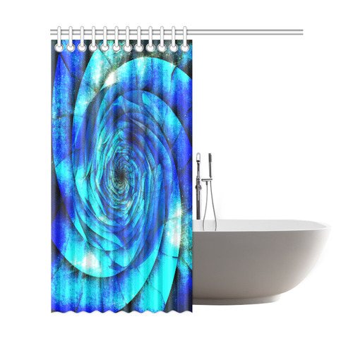 Galaxy Wormhole Spiral 3D - Jera Nour Shower Curtain 69"x72"