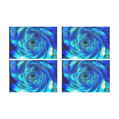 Galaxy Wormhole Spiral 3D - Jera Nour Placemat 12’’ x 18’’ (Four Pieces)