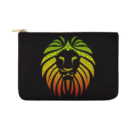 Rastafari Lion Dots green yellow red Carry-All Pouch 12.5''x8.5''