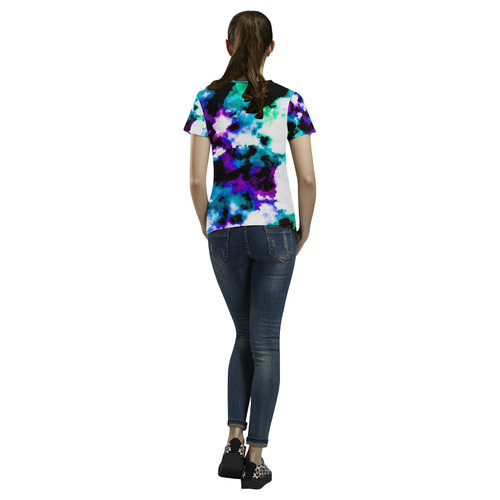 watercolor 26 All Over Print T-Shirt for Women (USA Size) (Model T40)