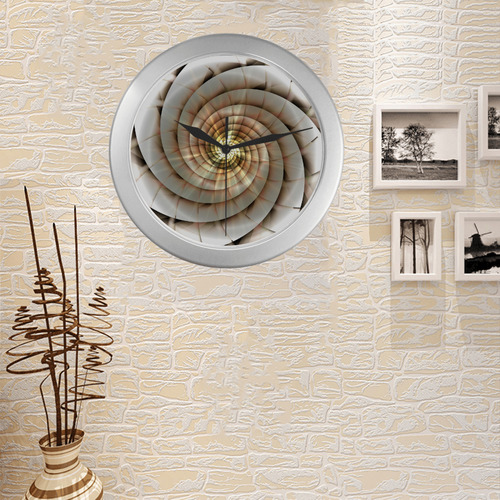 Spiral Eye 3D - Jera Nour Silver Color Wall Clock