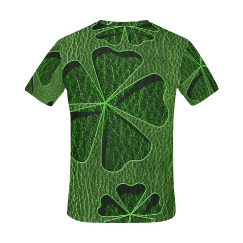 Leather-Look Irish Cloverball All Over Print T-Shirt for Men (USA Size) (Model T40)