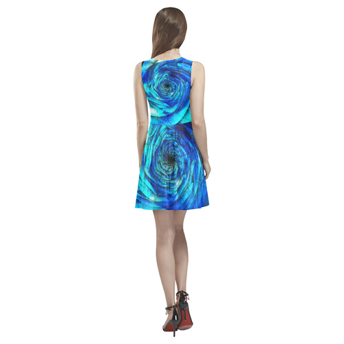 Galaxy Wormhole Spiral 3D - Jera Nour Thea Sleeveless Skater Dress(Model D19)