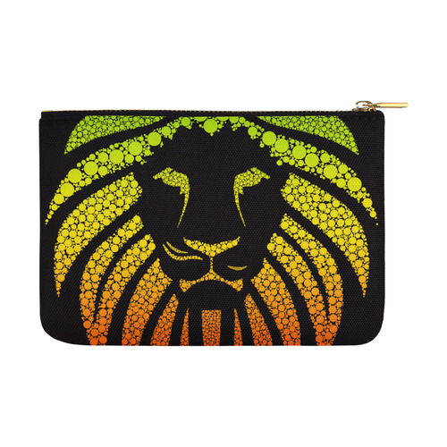 Rastafari Lion Dots green yellow red Carry-All Pouch 12.5''x8.5''