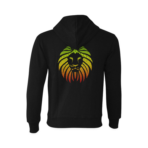 Rastafari Lion Dots green yellow red Oceanus Hoodie Sweatshirt (Model H03)