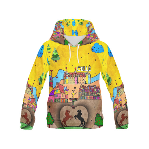 Celle Popart by Nico Bielow All Over Print Hoodie for Men (USA Size) (Model H13)