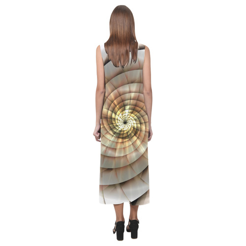 Spiral Eye 3D - Jera Nour Phaedra Sleeveless Open Fork Long Dress (Model D08)