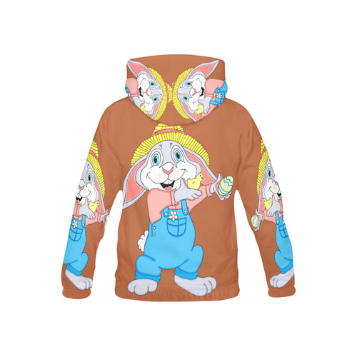 Easter Bunny Boy Rust All Over Print Hoodie for Kid (USA Size) (Model H13)