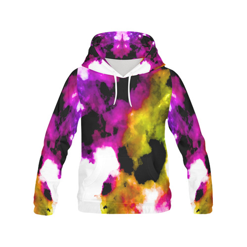 watercolor 24 All Over Print Hoodie for Women (USA Size) (Model H13)