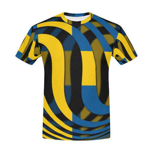 The Flag of Sweden All Over Print T-Shirt for Men (USA Size) (Model T40)