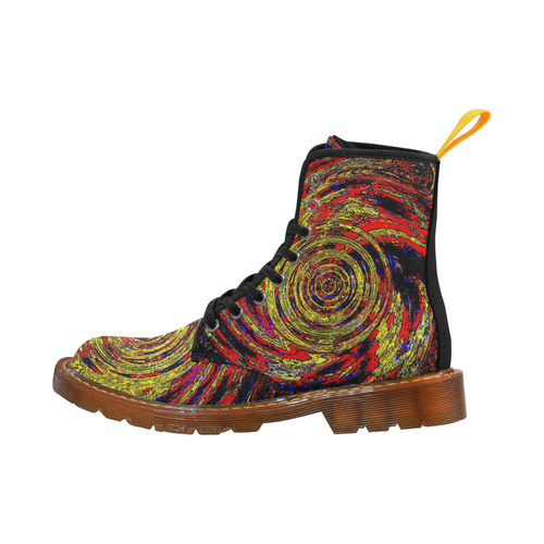 Total Water Swirl Abstract Boots Martin Boots For Women Model 1203H