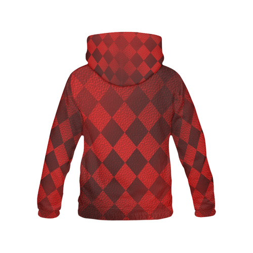 Christmas Red Square All Over Print Hoodie for Women (USA Size) (Model H13)