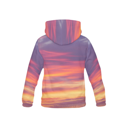 Fire in the sky photo All Over Print Hoodie for Kid (USA Size) (Model H13)