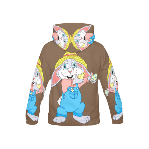 Easter Bunny Boy Brown All Over Print Hoodie for Kid (USA Size) (Model H13)