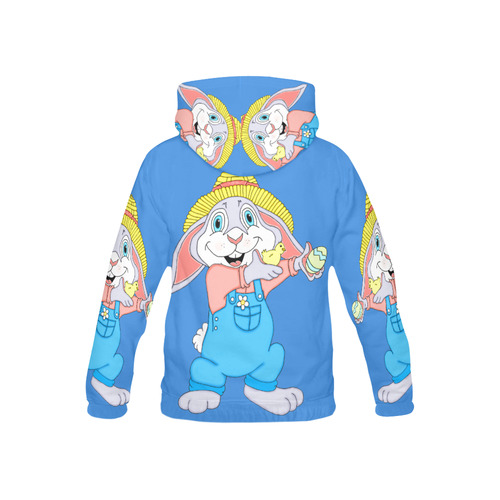 Easter Bunny Boy Blue All Over Print Hoodie for Kid (USA Size) (Model H13)