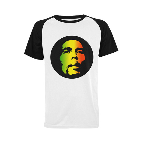 King Of Reggae Bob Marley Men's Raglan T-shirt Big Size (USA Size) (Model T11)