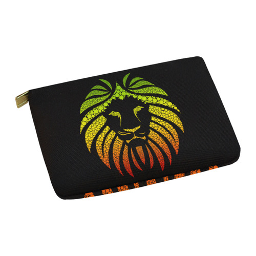 Rastafari Lion Dots green yellow red Carry-All Pouch 12.5''x8.5''