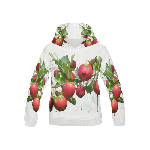 Melting Apples, fruit watercolors All Over Print Hoodie for Kid (USA Size) (Model H13)