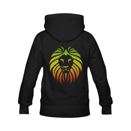 Rastafari Lion Dots green yellow red Men's Classic Hoodie (Remake) (Model H10)