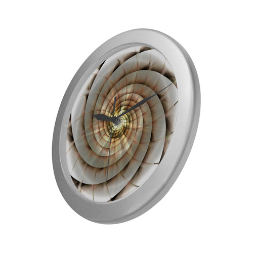 Spiral Eye 3D - Jera Nour Silver Color Wall Clock