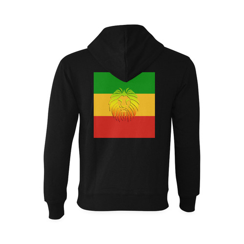 Rastafari Lion Flag green yellow red Oceanus Hoodie Sweatshirt (Model H03)