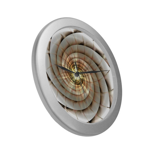 Spiral Eye 3D - Jera Nour Silver Color Wall Clock