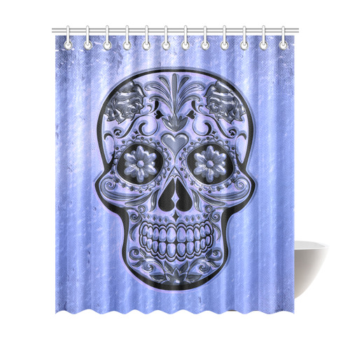Skull20170487_by_JAMColors Shower Curtain 72"x84"